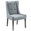 HD-1625 Iron Legs Upholstered High Back Dining Chair