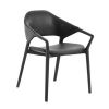 IW-169 Geometrical Strcture Upholstered Dining Chair