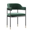 IM-271 Open Back With Hardware Details Metal Frame Dining Chair 
