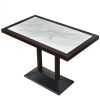 IDT-707 Dining Table In Marble Top Table With Wood Edge