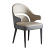 IW-112 Hollwed Out Leather Upholstered Arm Chair 
