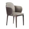 IW-180 Ash Wood Frame Leather Arm Chair