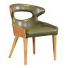 IW-142 Hollowed Back Leather Dining Chair