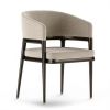 HD-1647 Carbon Steel Arm Chair With Gold Details