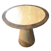 IDT-732 Clindrical Solid Wood Base With Plywood Veneer Table Top