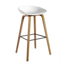 IBS-903 PP Seat Wood Barstool With Feet Rest