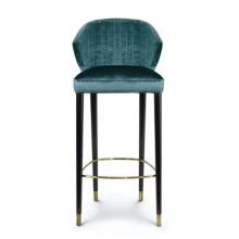 IBS-926 Tufted Upholstered High Chair With Gold Feetrest
