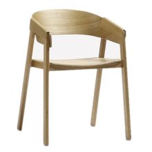 iW-158 ash wood dining chair with armrests 