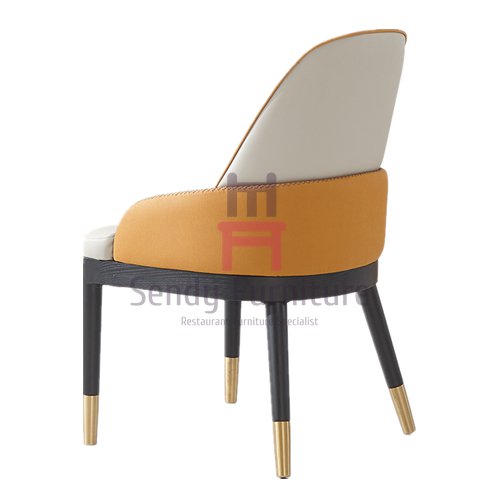 IW-183 Dual Color High Back Leather Restaurant Chair