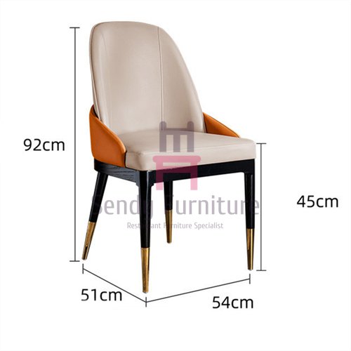 IW-183 Dual Color High Back Leather Restaurant Chair