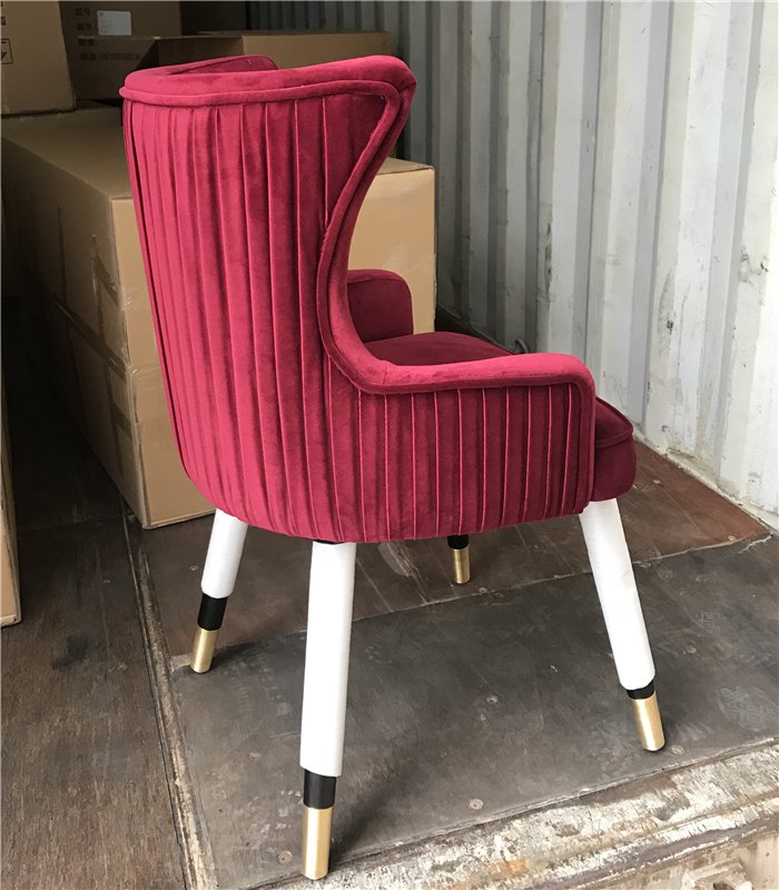 IW-150 Tufted Velvet Restaurant Wood Chair 