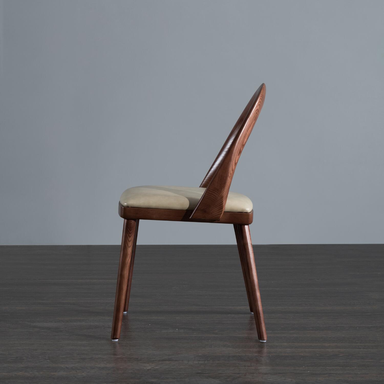 IW-164 Bowed Back Armless Wood Dining Chair