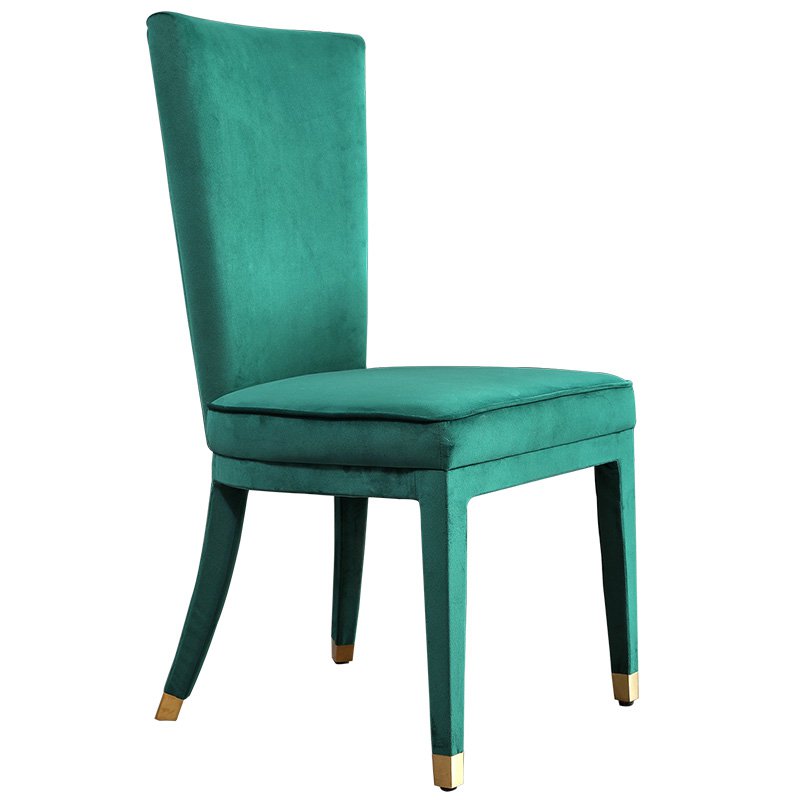 HD-1627 Green Velvet Tufted High Back Dining Chair
