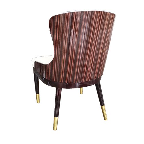 HD-1604 Leather Upholstered Dining Chair With Veneer Back