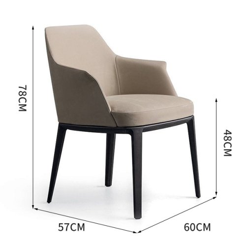 HD-1615 Leather Upholstered Dining Chair With Arm