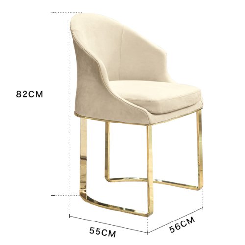 HD-1606 Stainless Steel Upholstered Dining Chair
