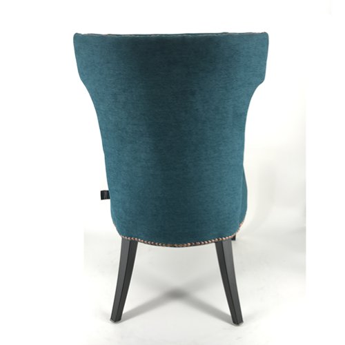 HD-1624 Fabric Upholstered Armless Chair With Copper Pins