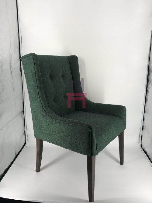 HD-1625 Iron Legs Upholstered High Back Dining Chair