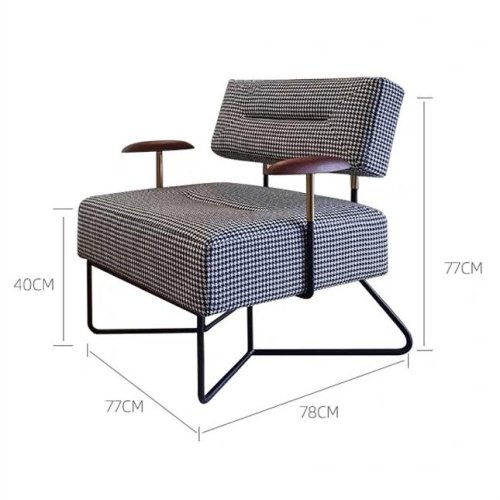 HD-1630 Metal Base Padded Arm Sofa Chair