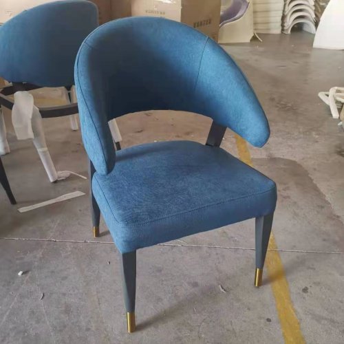 IW-129 Open Back Fabric Upholstered Wood Dining Chair