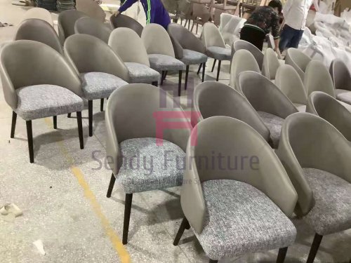IW-125 Upholstered Pufted Arm Chair For Restaurant 