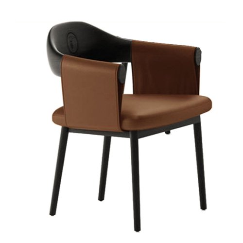IW-122 Suspending Armrest Wood Dining Chair