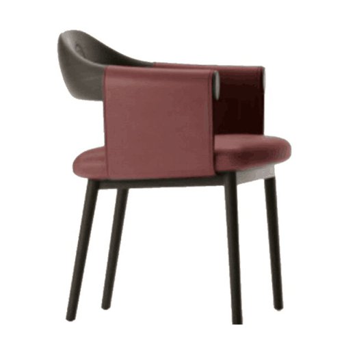 IW-122 Suspending Armrest Wood Dining Chair