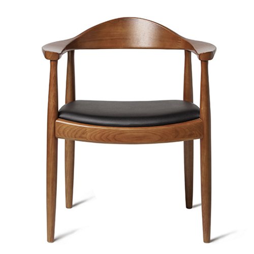iW-107 ash wood arm chair with padded seat