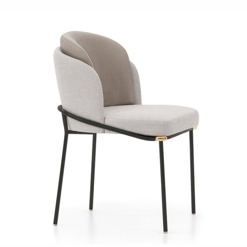 IM-258 Two Leayers Armless Dining Chair With Metal Frame 