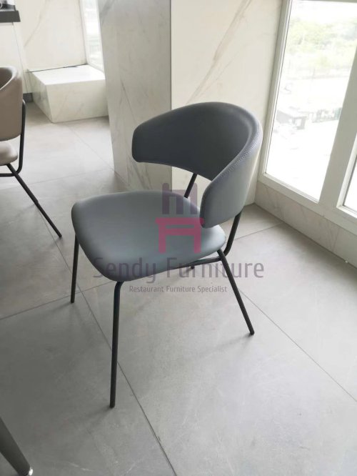 IM-242 Armless Metal Dining Chair With Open Back