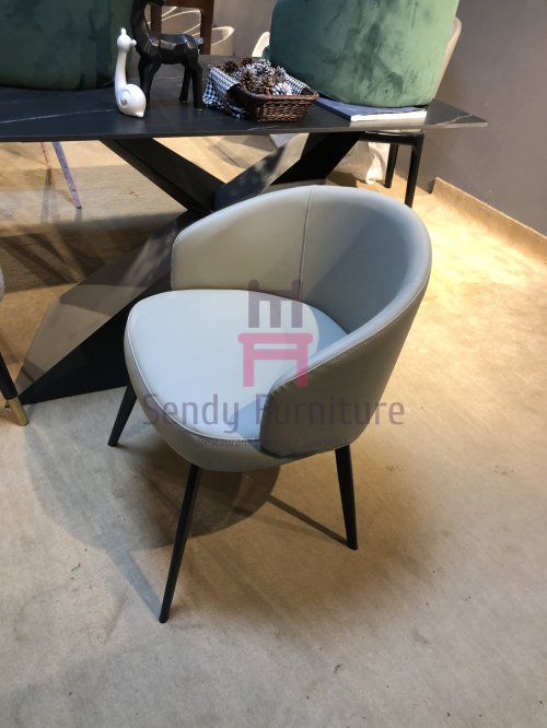IM-238 Round Back Padded Dining Chair With Arm