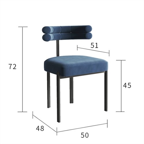 IM-272 Double Strips Arc-shaped Back Metal Dining Chair