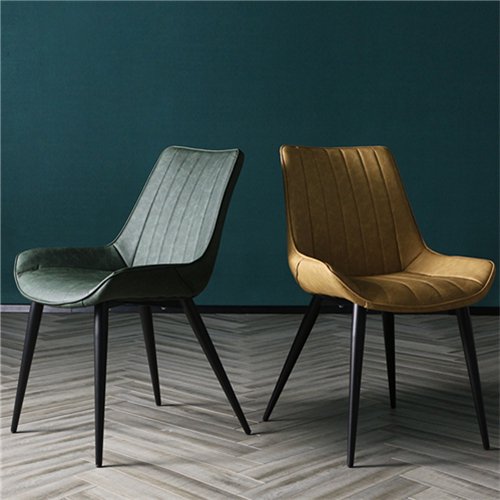 IM-265 KD Tufted Leather Upholstered Armless Metal Chair