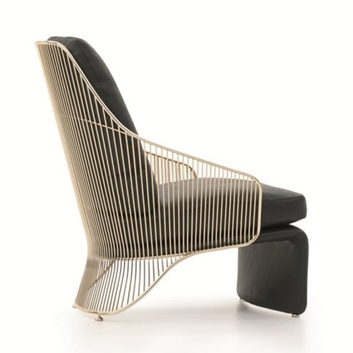 ILS-630 Harp Design Stainless Steel Leisure Chair