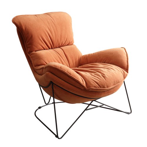 ILS-641 Plump Feather Cushion Leisure Chair With Metal Frame