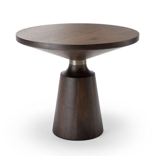 IST-1021 Solid Wood Dining Table With Cooper Rings