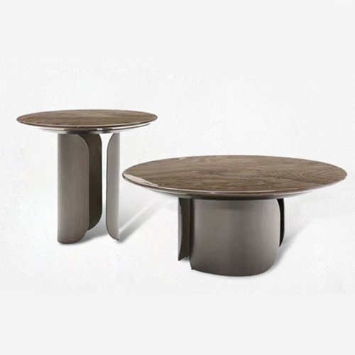 IST-1027 Low Stainless Steel Table With Marble Top