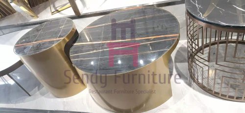 IST-1026 Hollowed Out Stainless Steel Coffee Table