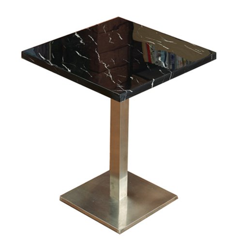 IDT-709 Round Marble Dining Table With Stainless Steel Base