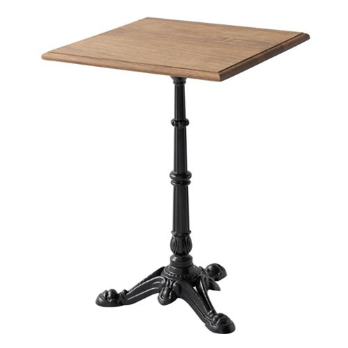 IDT-710 Solid Wood Table Top With 4-spokes Casting Iron Base