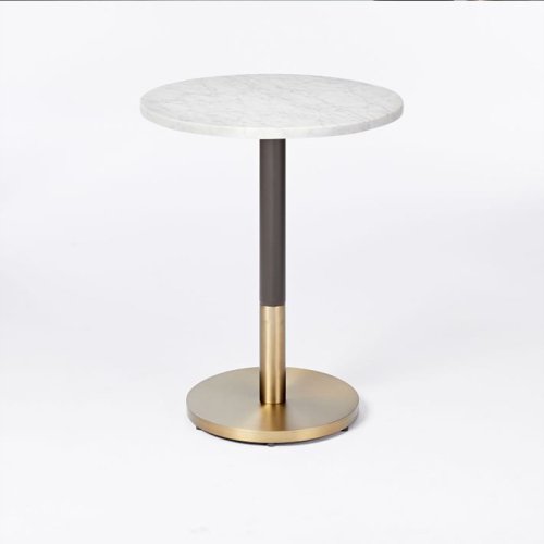 IDT-721 Dual Color Stainless Steel Base With Marble Dining Table