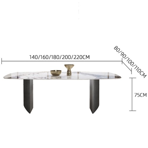 IDT-723 Slab Stone Dining Table With Separately Base