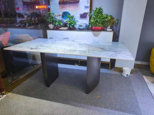 IDT-723 Slab Stone Dining Table With Separately Base
