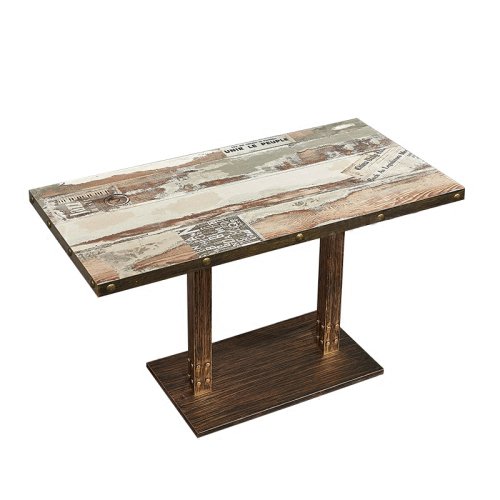 IDT-703 4cm Thickness MDF Dining Table With Vintage Surface