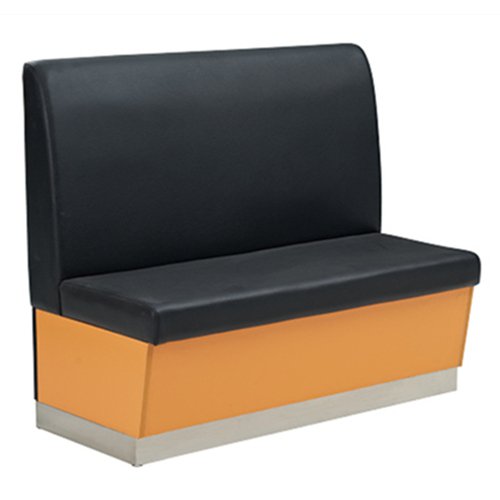 IB-1116 White Plywood Booth Seating With Impneding Back 