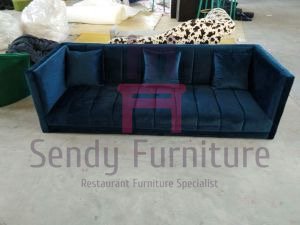 IB-1140 Velvet Upholstered Sofa Set With Stainless Steel Leg