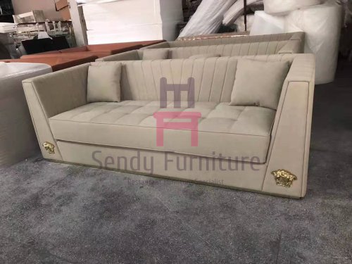 iBC-1230 luxury upholstered sofa with hardware for hotel use