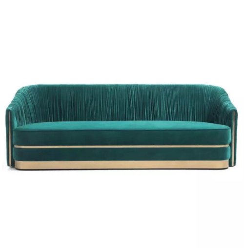 IBC-1228 3 Seats Tufted Velvet Upholstered Hotel Sofa