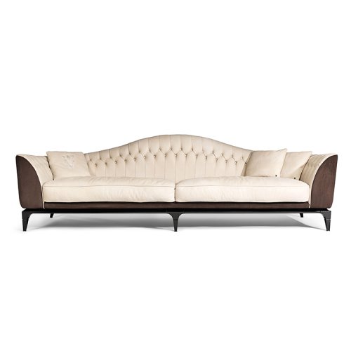 IB-1220 Tufted Upholstered Sofa With Stainless Steel Frame 