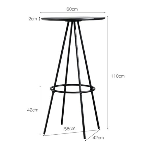 IBT-810 MDF Table Top High Table With Feetrest